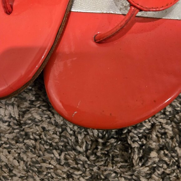 Boden Orange Patent Leather Thong Sandals 41/9.5 - Picture 9 of 9